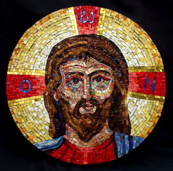 Christ Icon by Julie Mazzoni