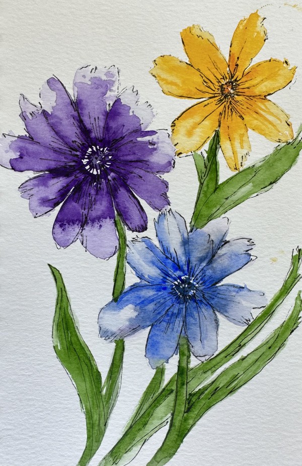 Flower Sketch by Katy Heyning