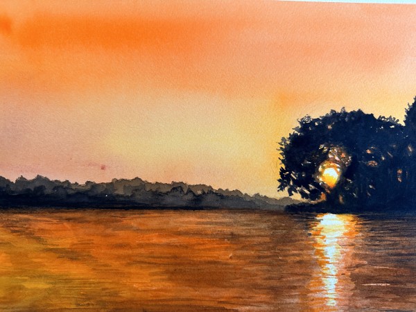 Sunset in Wiicawak Bay by Katy Heyning