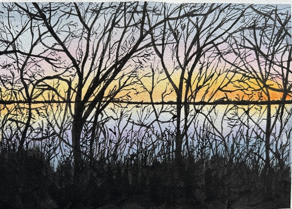 Lake Monona Winter Sunset #2 by Katy Heyning