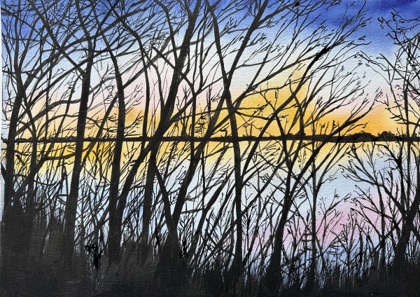 Lake Monona Winter Sunset #3 by Katy Heyning