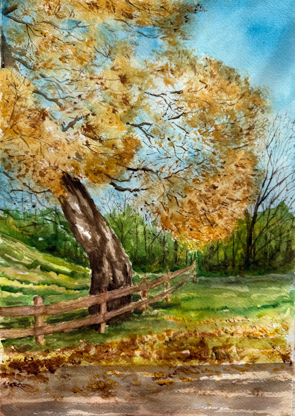 Autumn Sentinel by Katy Heyning Watercolor and Fine Art