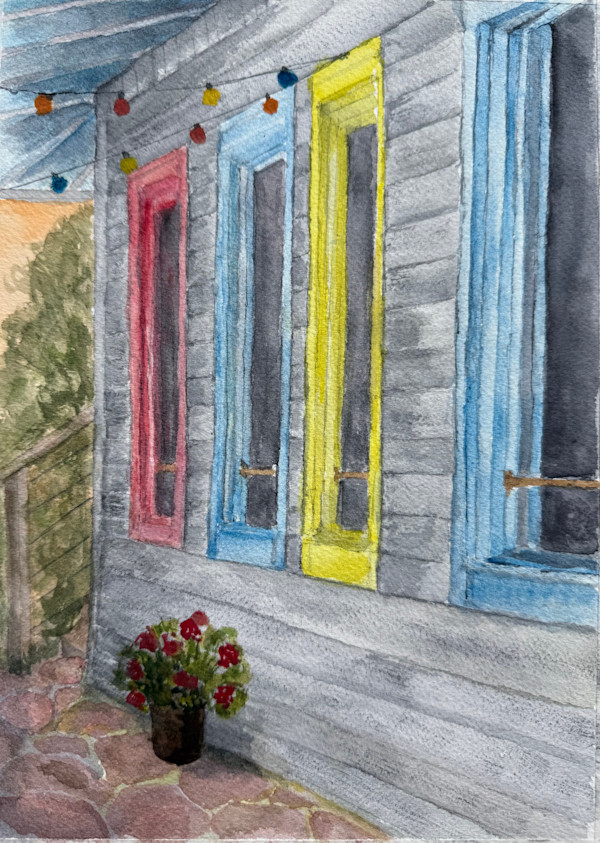 Florida Cafe by Katy Heyning Watercolor and Fine Art, Image 1.