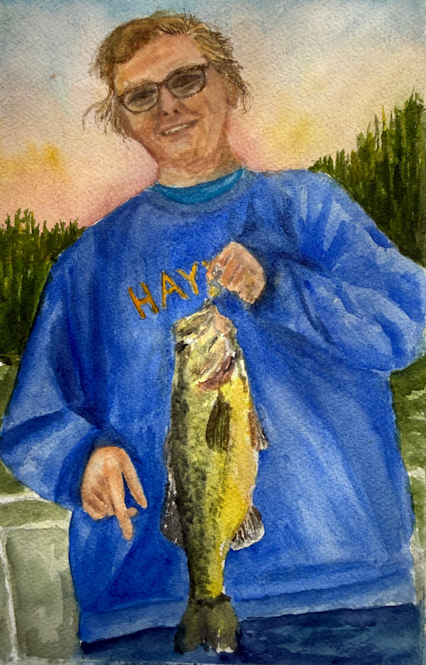 Laury and the Big One by Katy Heyning Watercolor and Fine Art, Image 1.