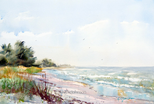 Beach Waves on Boca Grande by Keith E  Johnson