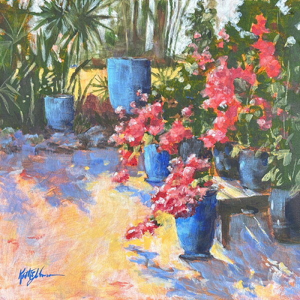 Blue Pots by Keith E  Johnson