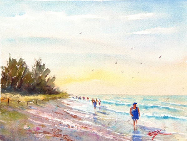 Captiva Beach Stroll by Keith E  Johnson