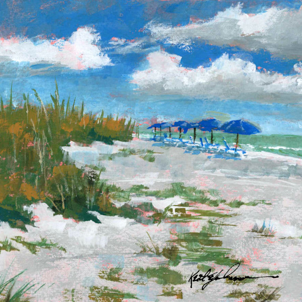 Clouds Over Blue Umbrellas by Keith E  Johnson, Image 1.