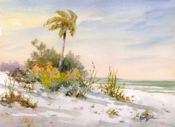 Palm and Dunes by Keith E  Johnson