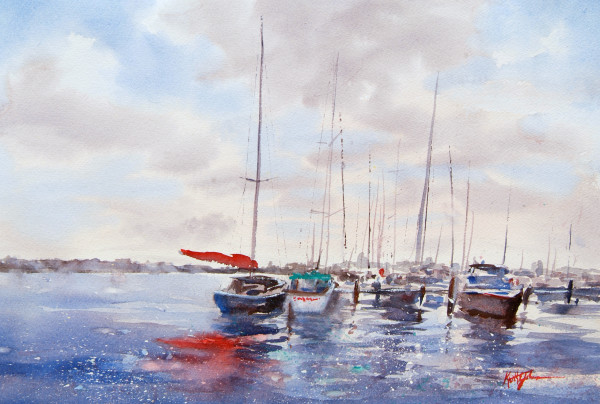 Sailboats by Keith E  Johnson