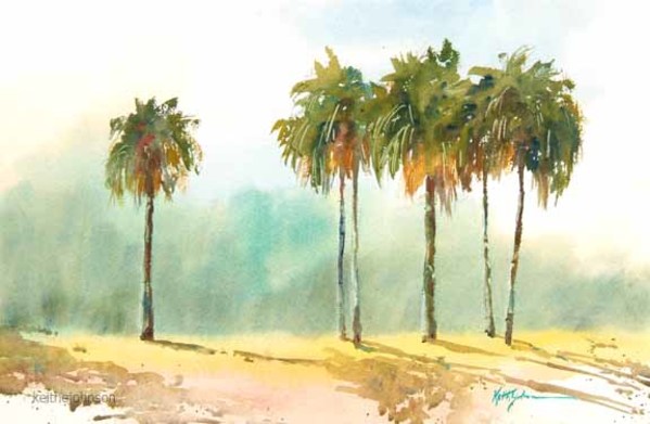 Morning Palms by Keith E  Johnson