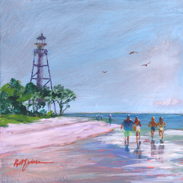 Sanibel Lighthouse Point by Keith E  Johnson