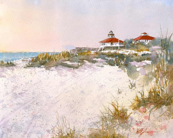 Sunlit Lighthouse by Keith E  Johnson