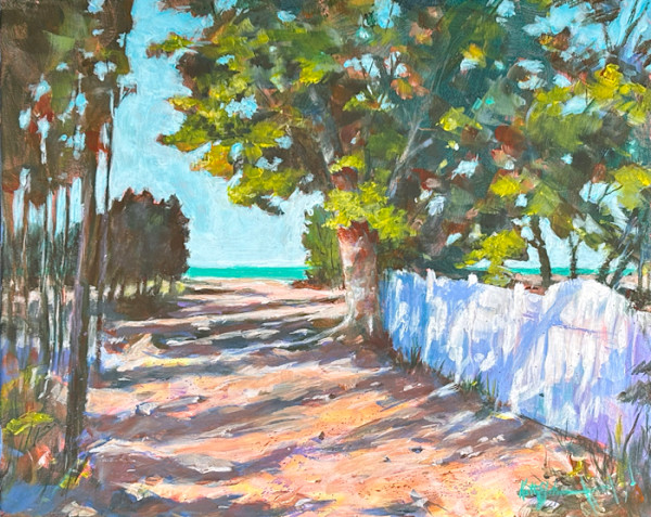 White Fence by Keith E  Johnson