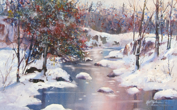 Winter River by Keith E  Johnson