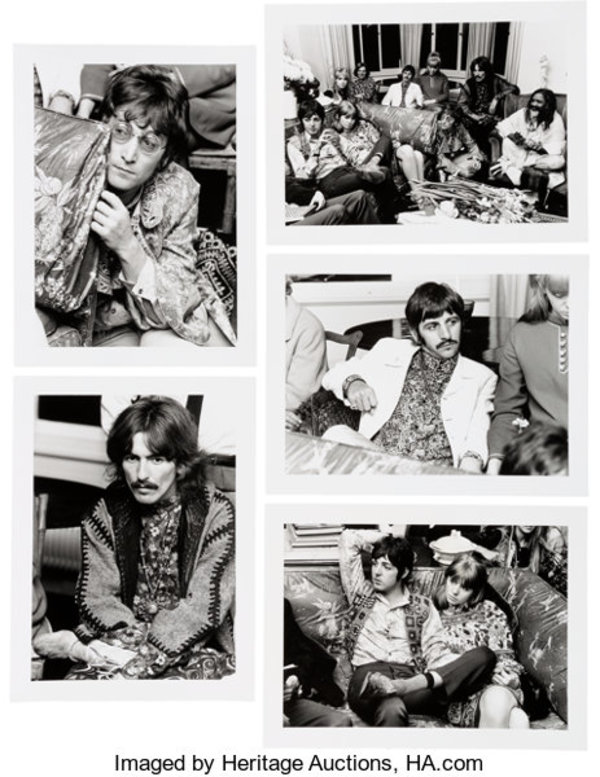 The Beatles Maharishi (5) Photographs from the Original Negative by Unknown