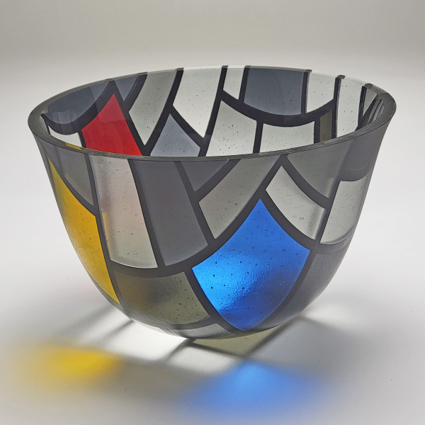 Vessel Composition 10: Color Planes in Shades of Gray by Jim Scheller