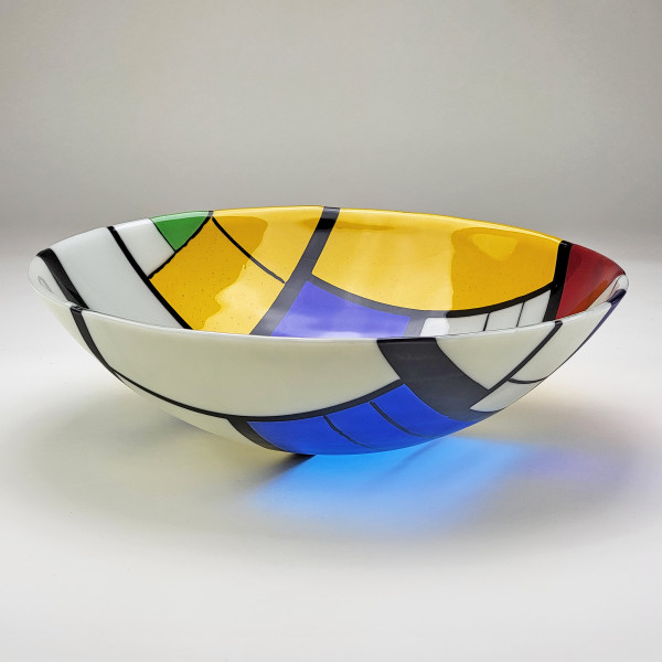 A Bowl For Georges Vantongerloo by Scheller's Macoupin Prairie Glassworks