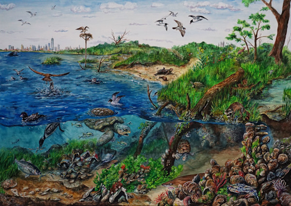 Jamaica Bay Estuary Mural by Trenton Jung