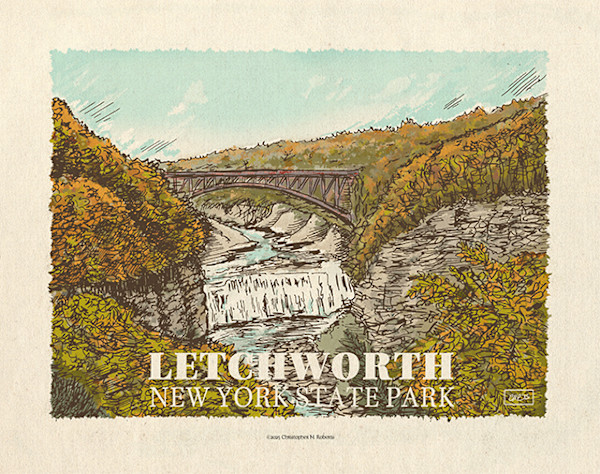 Letchworth State Park poster by Christopher Roberts