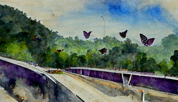 Purple Butterfly Road by Yu-Wen Dai