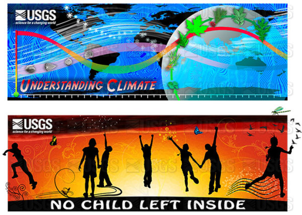 USGS SPCMSC Annual Open House banners by Betsy Boynton