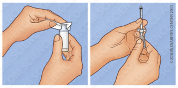 Preparing an Insulin Needle for Injection by Erica Beade