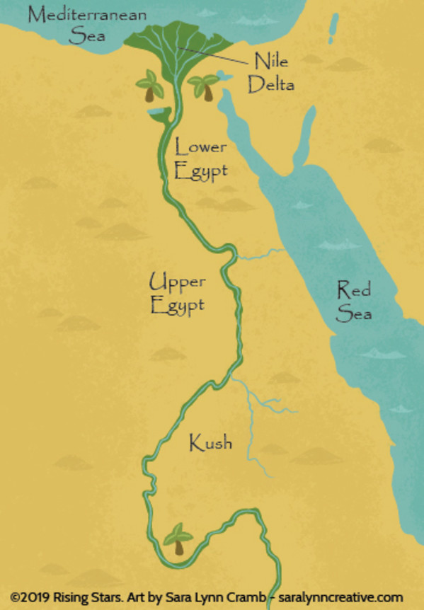 Ancient Egypt Map by Sara Cramb