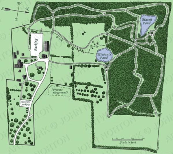 New Canaan Nature Center Map by John Norton