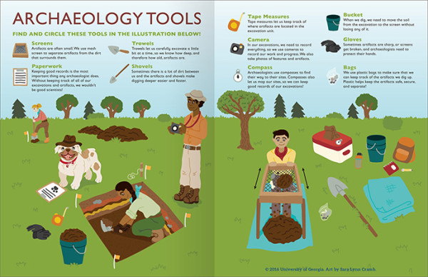 UGA Jr archaeologist tools by Sara Cramb