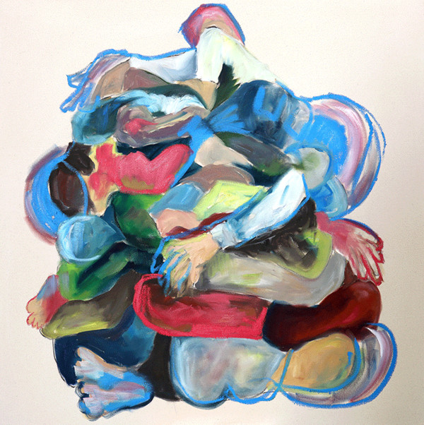 AI prompt: Pile of human bodies stacked horizontally by Erin Dutton Drakeford