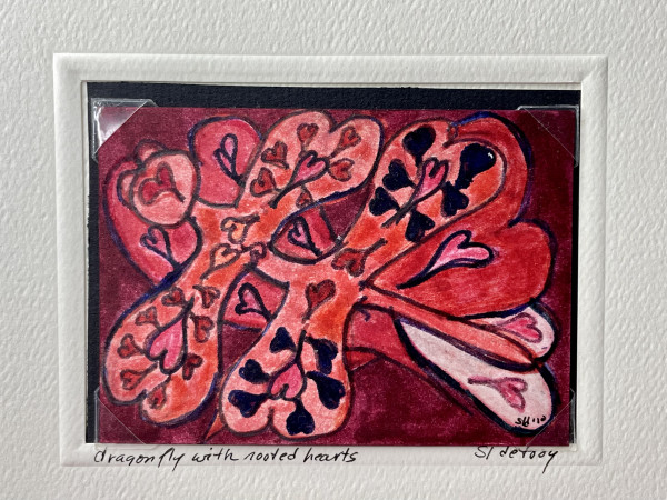 Dragonfly with Rooted Hearts by Susan Detroy