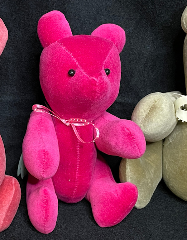 Velveteen Sachet Bear, Medium, Pink by Susan Detroy