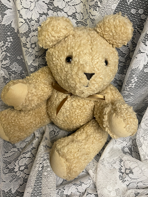 Jointed Curly Fur Bear Large by Susan Detroy