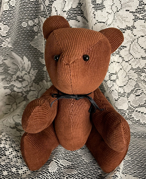 Corduroy Sachet Bear, Medium, Brown by Susan Detroy
