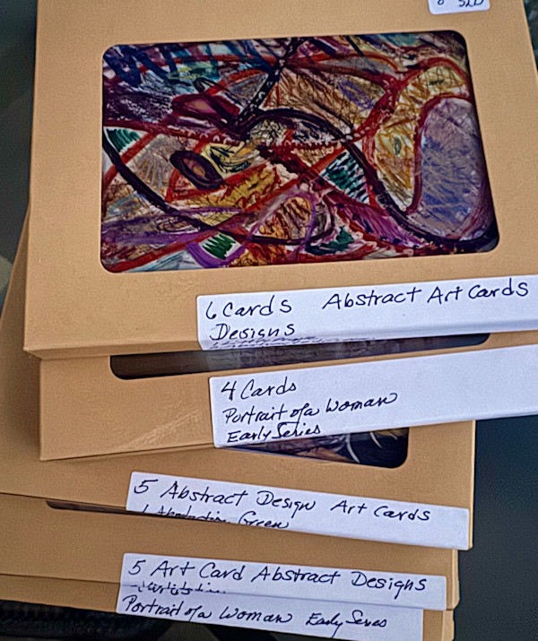 Five Boxes of Cards Abstract/POAW/Mythic by Susan Detroy, Image 1.