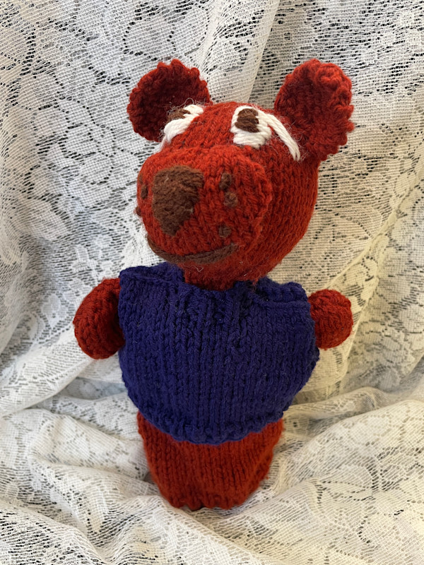 Red Bear Puppet by Susan Detroy, Image 1.
