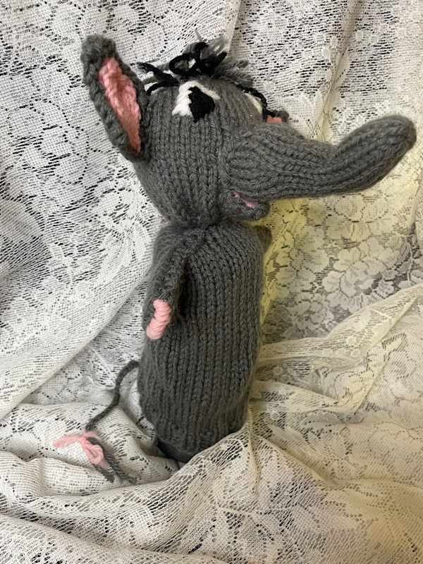 Grey Elephant Puppet by Susan Detroy, Image 1.