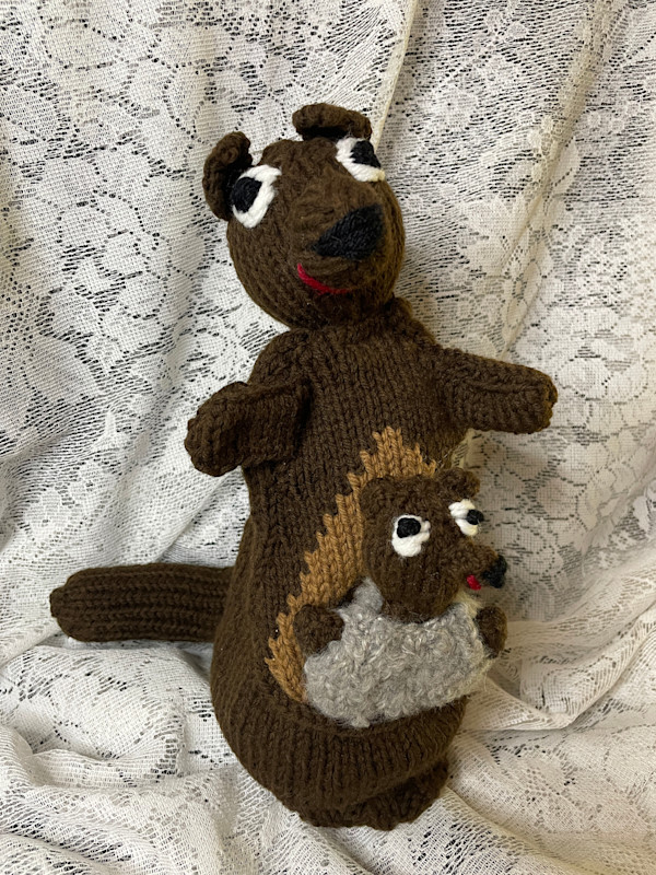 Mama Kangaroo Puppet with Baby Kangaroo Puppet by Susan Detroy, Image 6.