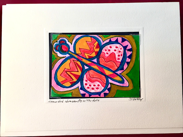 Rounded Dragonfly with Dots by Susan Detroy