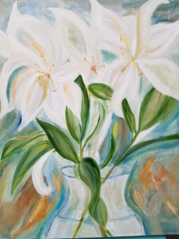 Still Life with lillies by Martha Carlson
