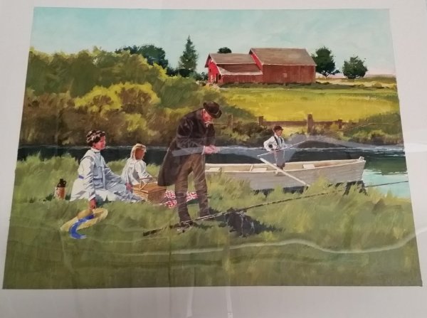 Untitled - family at picnic by Kim Mackey