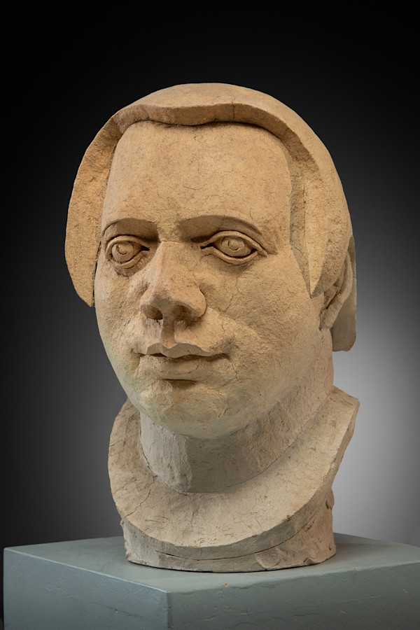 Untitled Clay Head of a Man by William Underhill