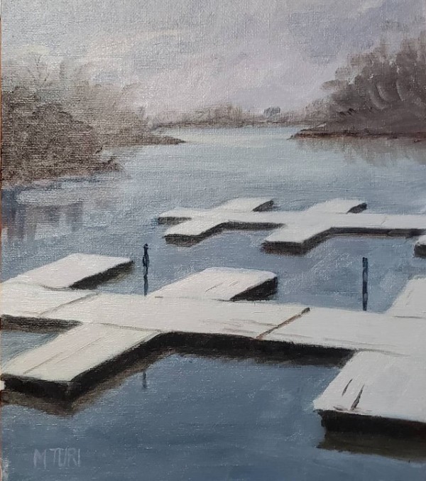 Untitled (Docks in Snow)