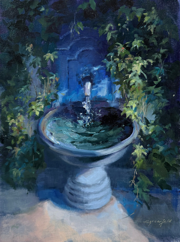 Moonlit Fountain by Katherine Grossfeld, Image 1.