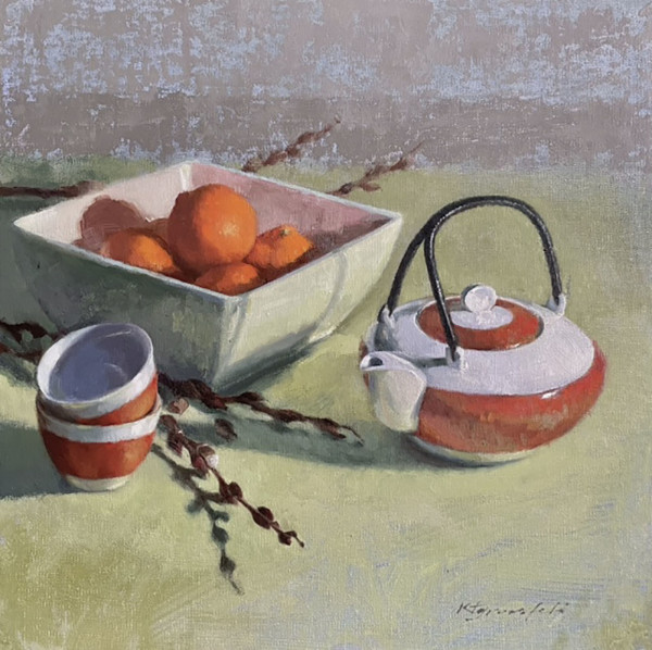Tea and Oranges by Katherine Grossfeld