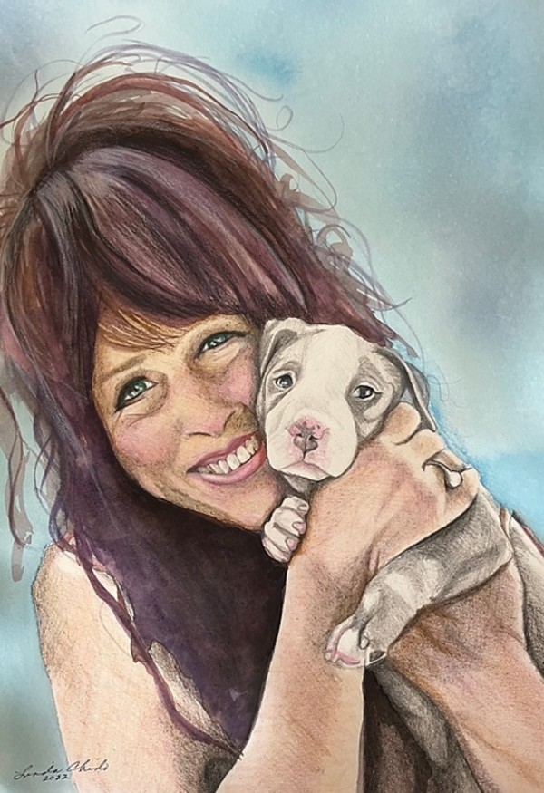 Puppy Portrait by Linda Chido