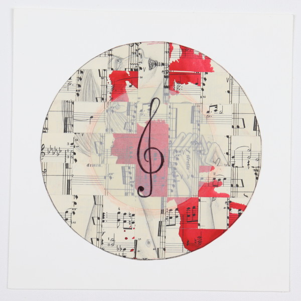 Untitled (Small Woven Collage -- round) by Audra Skuodas