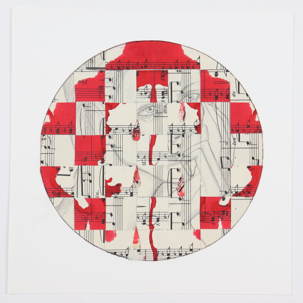 Untitled (Small Woven Collage -- round) by Audra Skuodas