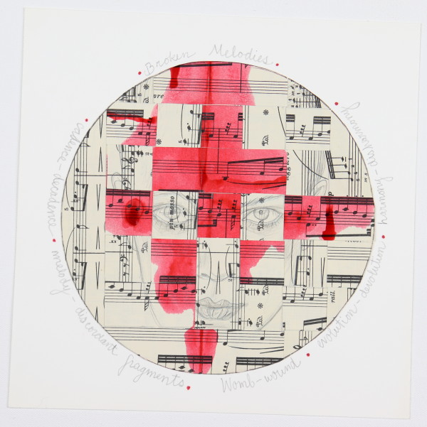 Untitled (Small Woven Collage -- round) by Audra Skuodas